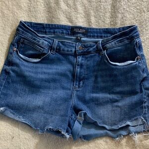 Judy Blue Indigo Raw Hem Denim Shorts